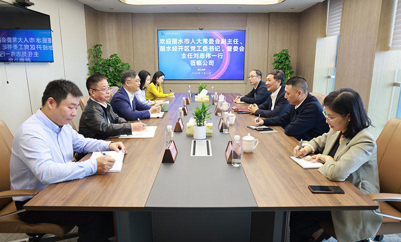 浙江省麗水市人大常委會副主任、麗水經開區(qū)黨工委書記、管委會主任劉志偉帶隊來訪冶金物資